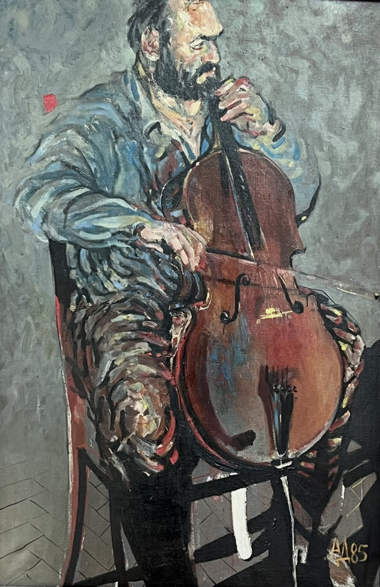 Оригинална картина на Андрей Даниел "Портрет на Методи Недялков", 1985г. от Галерия Роял