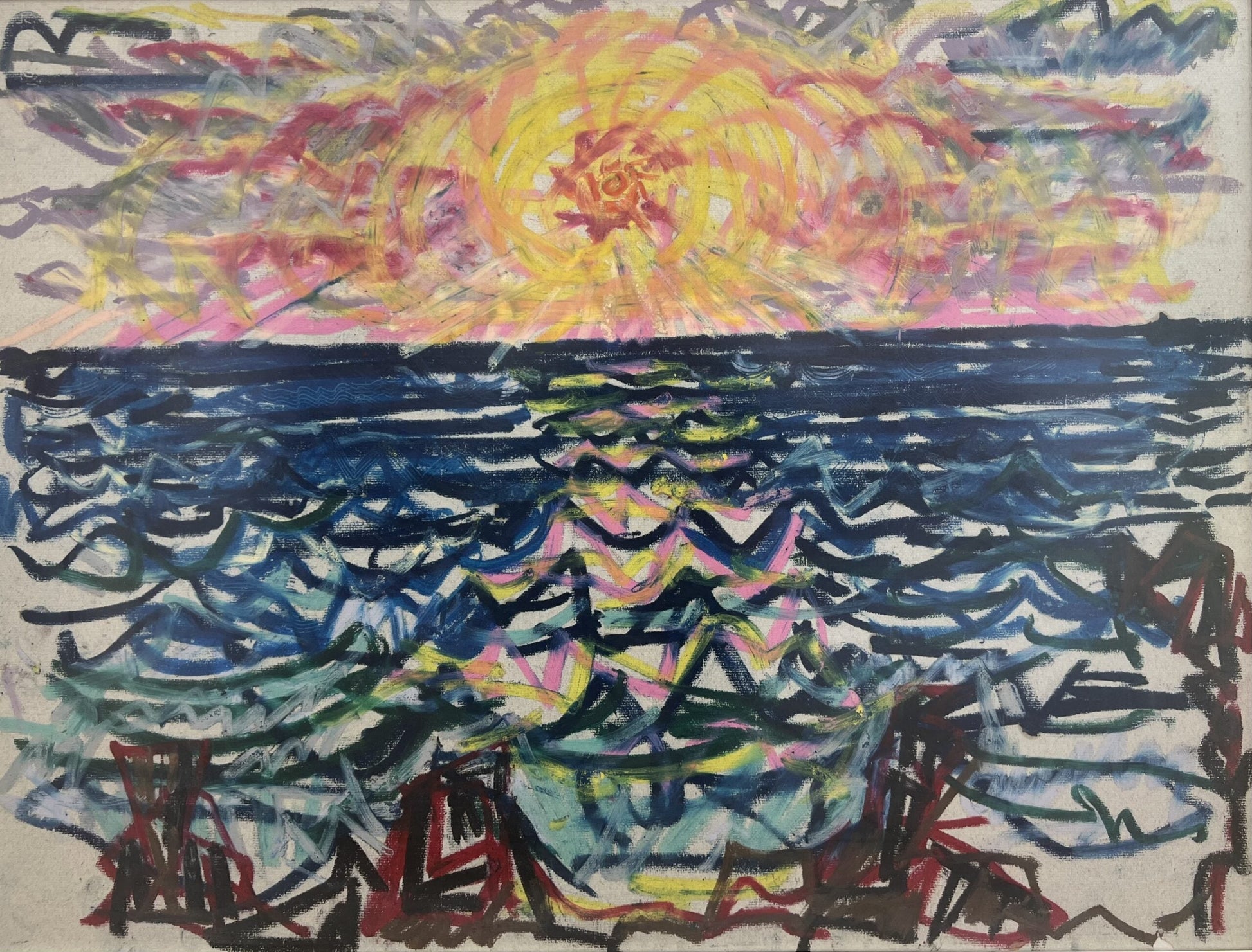 Оригинална картина на Атанас Пацев "Изгрев", 1978г. от Галерия Роял