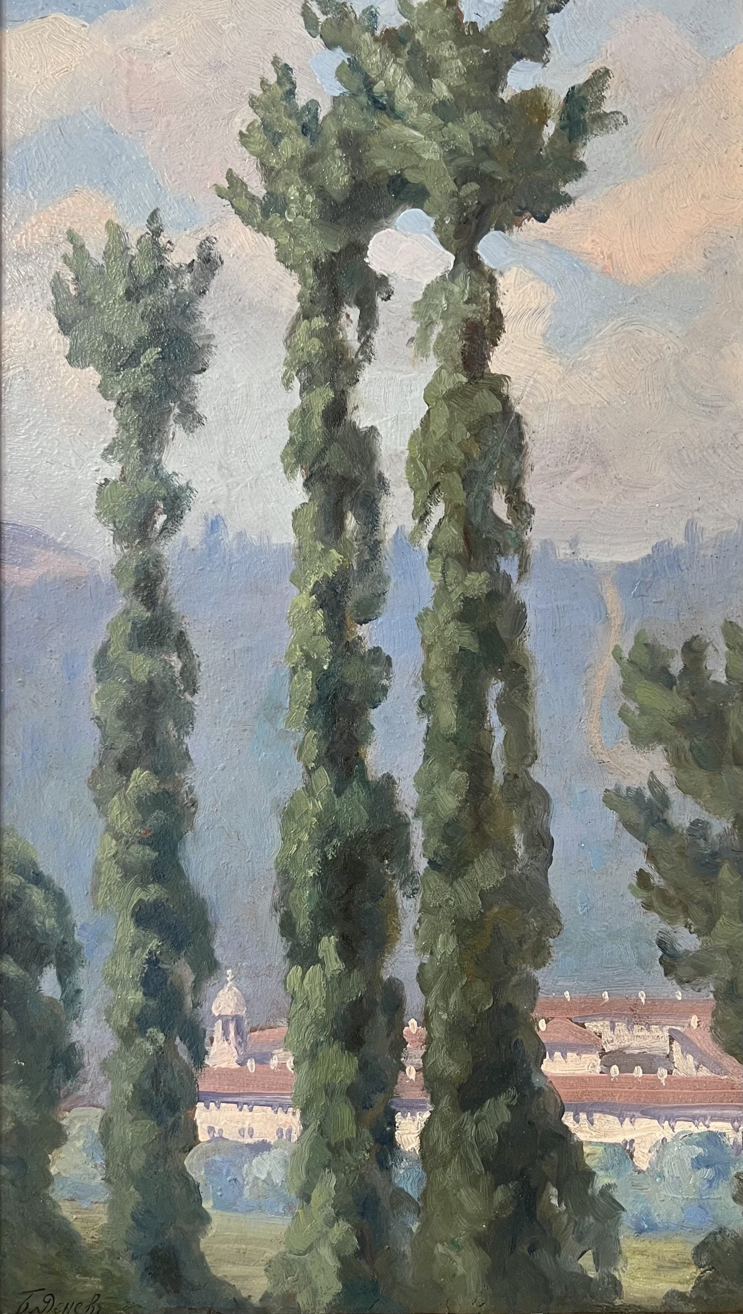 Оригинална картина на Борис Денев "Манастир" от Галерия Роял