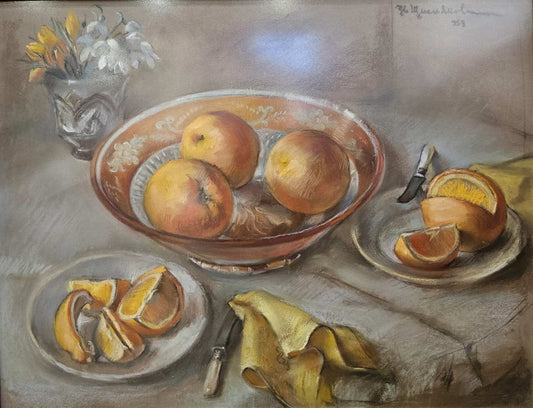Оригинална картина на Цветана Щилянова "Натюрморт с портокали" от Галерия Роял