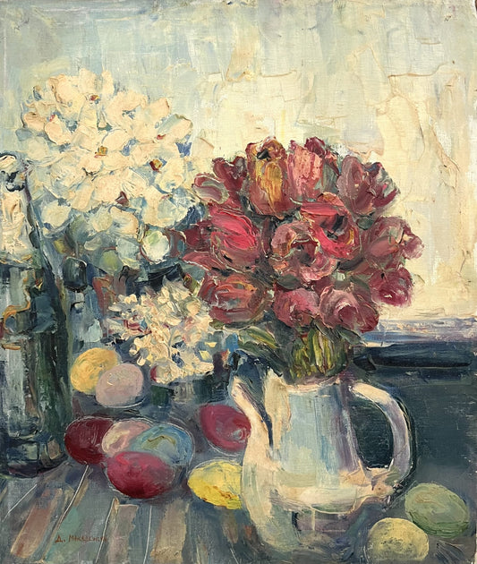 Оригинална картина на Димитър Македонски "Натюрморт" от Галерия Роял