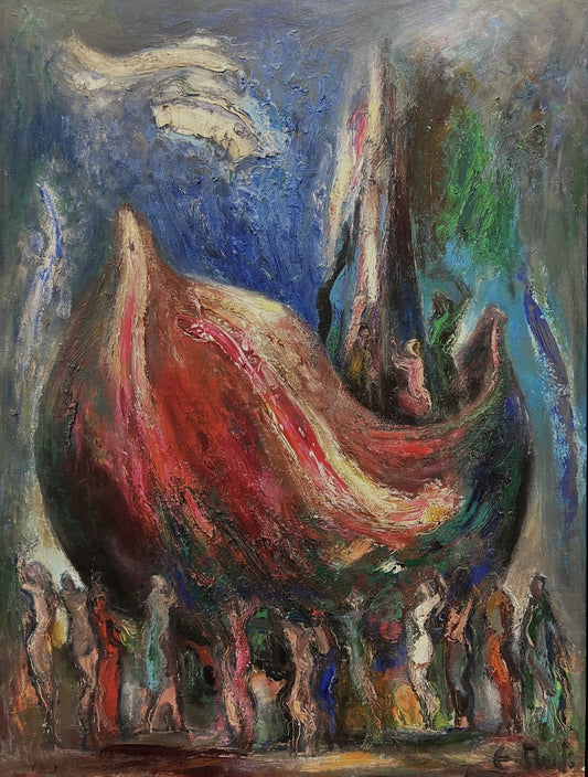 Оригинална картина на Енчо Пиронков "Кораб" от Галерия Роял