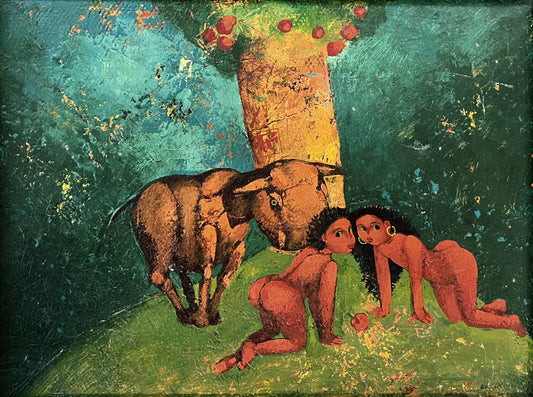 Оригинална картина на Ганчо Карабаджаков "Игра", Арбанаси  1995г. от Галерия Роял