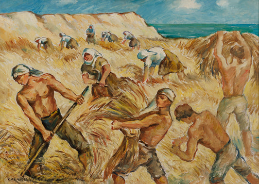 Оригинална картина на Христо Каварналиев - "Жътва" от Галерия Роял