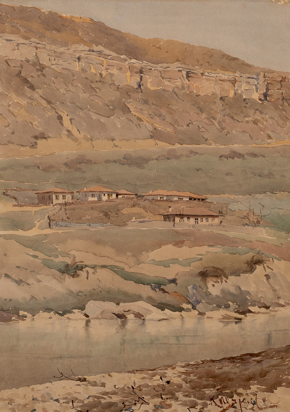 Оригинална картина на Константин Щъркелов "Пейзаж от долината на Янтра" от Галерия Роял