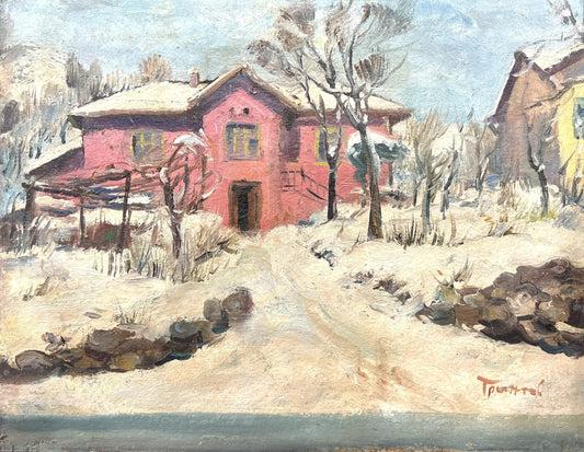 Оригинална картина на Константин Трингов "Розовата Къща" от Галерия Роял