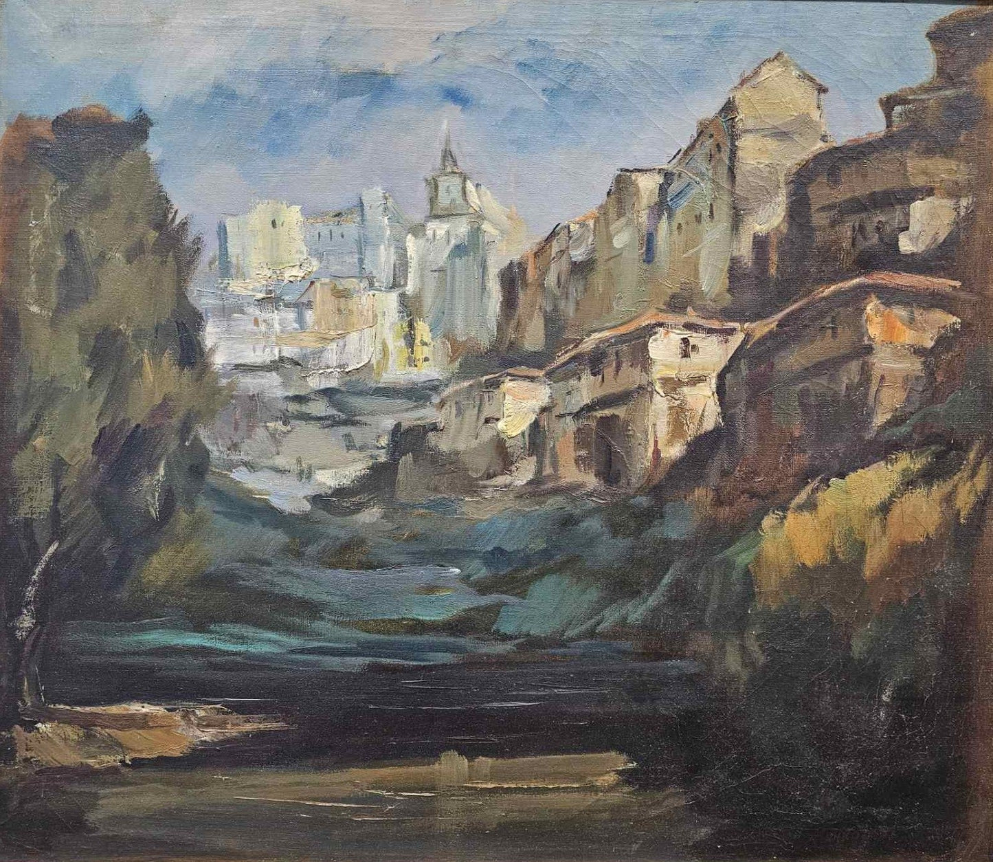 Оригинална картина на Лалю Минков "Пейзаж от Търново" от Галерия Роял