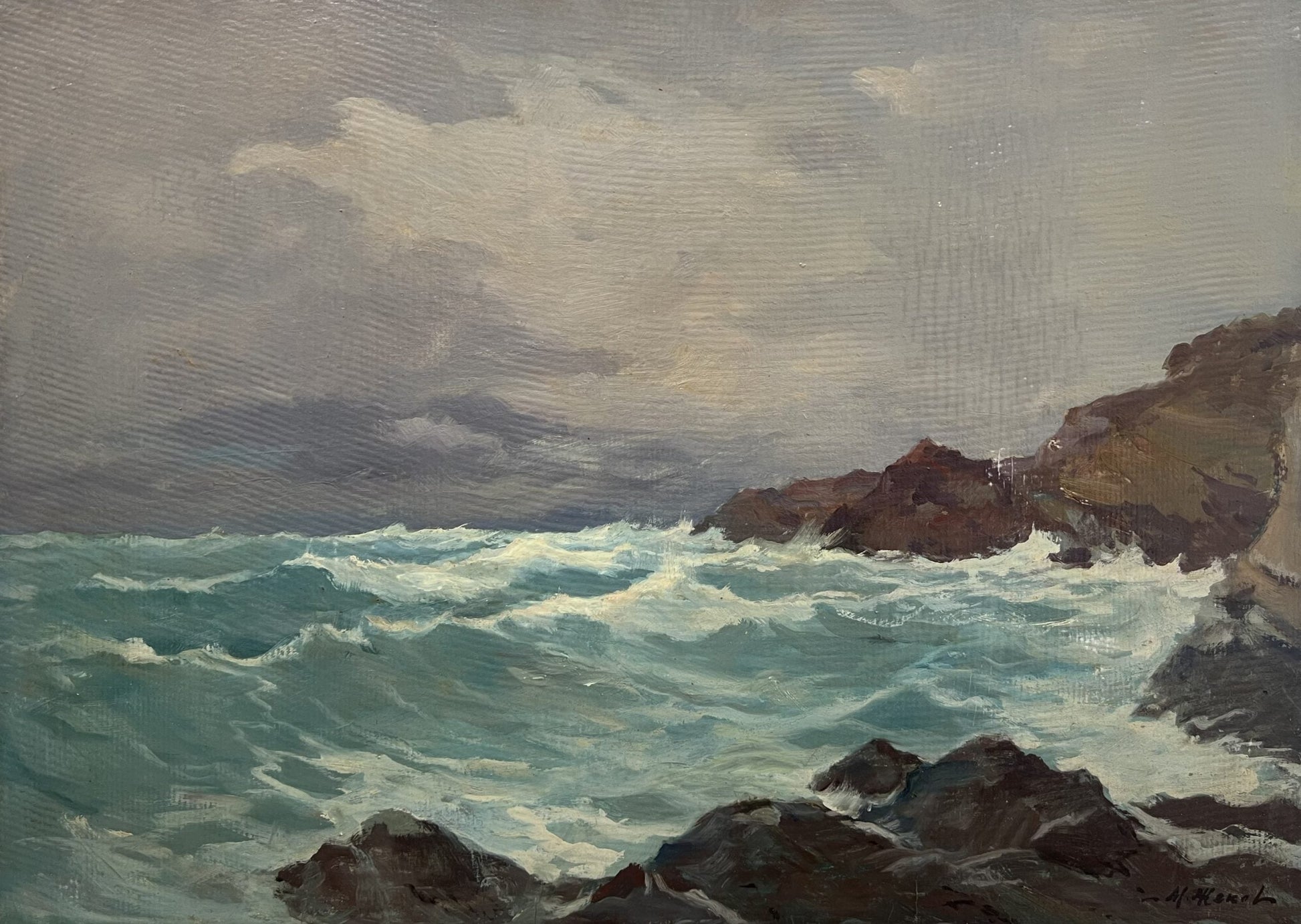 Оригинална картина на Марио Жеков "На Скалите" от Галерия Роял