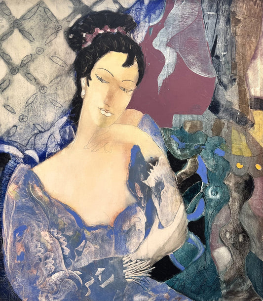 Оригинална картина на Михаил Лалов "Женски Портрет" от Галерия Роял