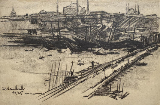 Оригинална картина на Никола Танев "Истанбул", 1935г. от Галерия Роял