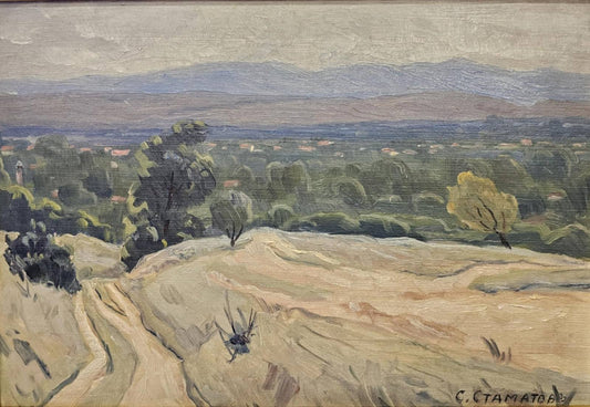 Оригинална картина на Станьо Стаматов "Пейзаж" от Галерия Роял