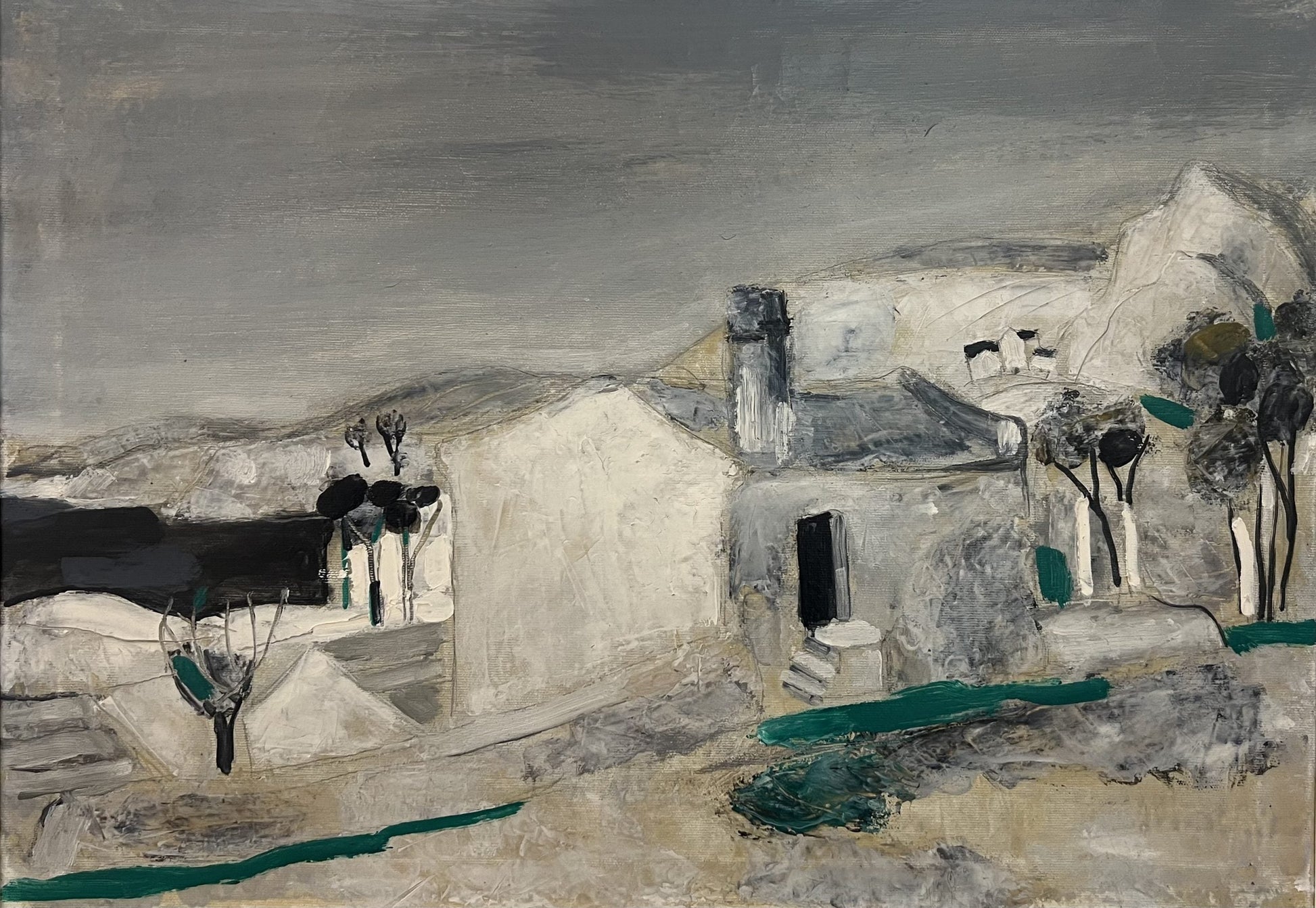 Оригинална картина на Светлин Русев "Пейзаж в Синьо II", 1995 от Галерия Роял